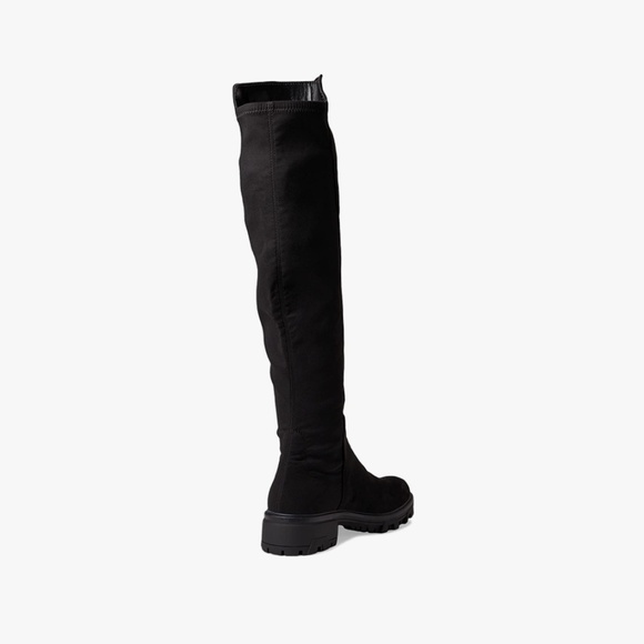 Unisa Black Waide Knee High Stretch Panel Pull On Boot NEW - Picture 6 of 9